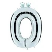 Bokstavsballong Silver Metallic - Bokstav Ö