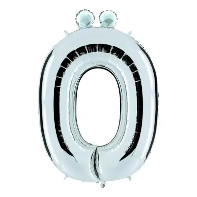 Bokstavsballong Silver - Bokstav Ö