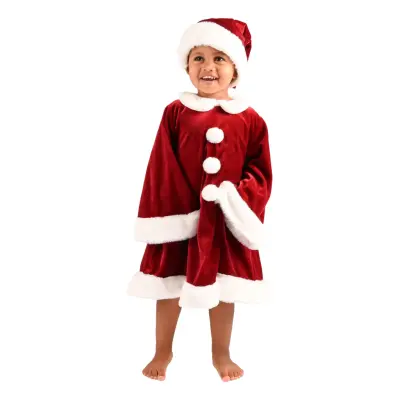 Tomteklänning Barn Maskeraddräkt - Medium