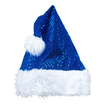 Tomteluva Blå Glitter - One size