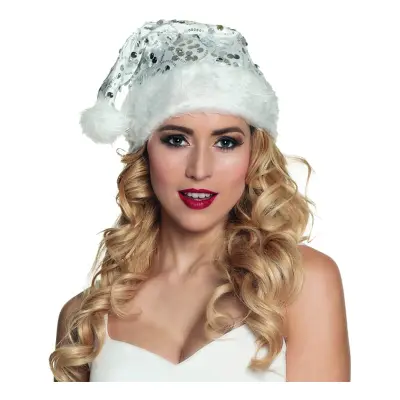 Tomteluva med Paljetter Silver - One size