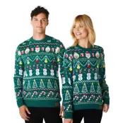 Randig Grön Jultröja - XX-Small