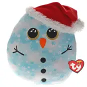TY Squishy Beanies Fleck Blå Snögubbe 35cm