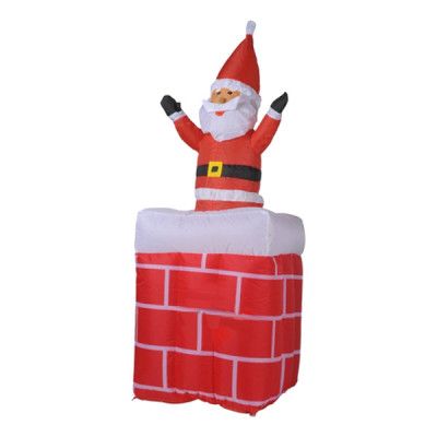 Uppblåsbar Tomte i Skorsten