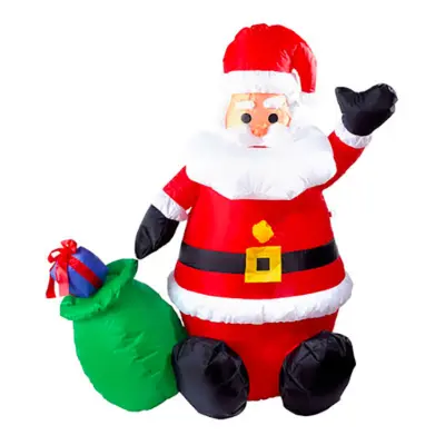 Uppblåsbar Tomte med Ljus - 122 cm