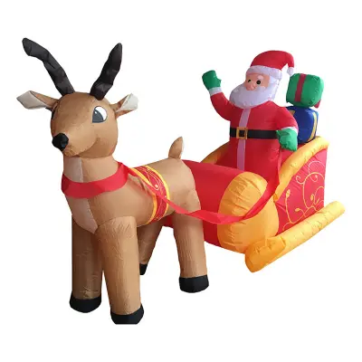 Uppblåsbar Tomte med Ren