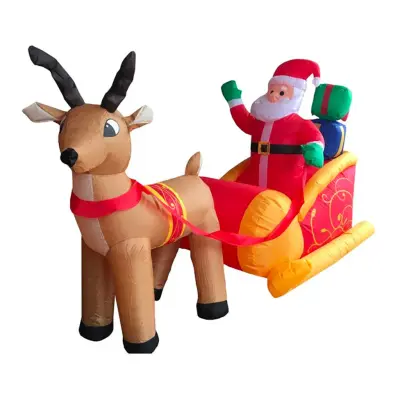 Uppblåsbar Tomte med Släde