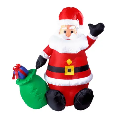 Uppblåsbar Tomte med Tomtesäck