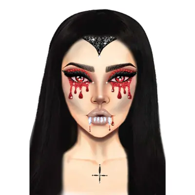 Ansiktssmycken Vampire - One size