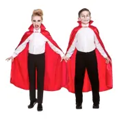 Cape med Krage Röd Barn - One size