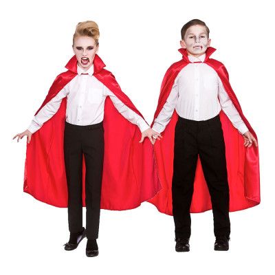 Cape med Krage Röd Barn - One size