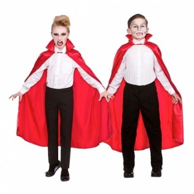 Cape med Krage Röd Barn - One size