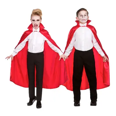 Cape med Krage Röd Barn - One size