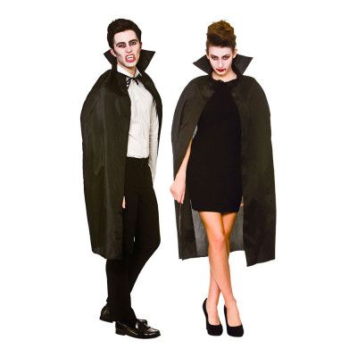 Cape med Krage Svart - One size