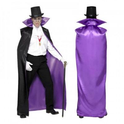 Cape Vändbar Lila/Svart