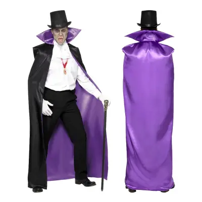 Cape Vändbar Lila/Svart