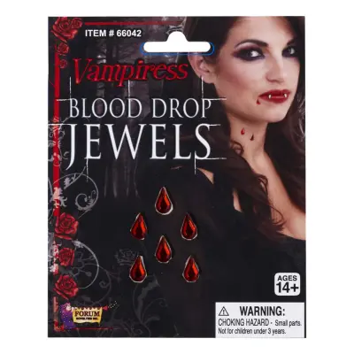 Face Jewels Blod Droppar