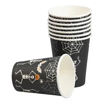 Pappersmuggar Halloween Skelett - 8-pack
