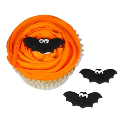 Fladdermöss Sockerdekoration - 6-pack