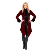 Gotisk Vinröd Kappa i Sammet Dam - X-Large