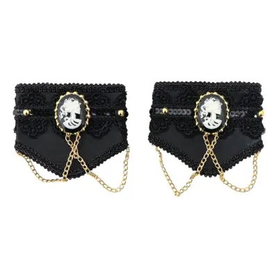 Gotiska Manschetter med Cameo - 2-pack