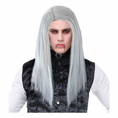 Grå Lång Vampyr Peruk - One size