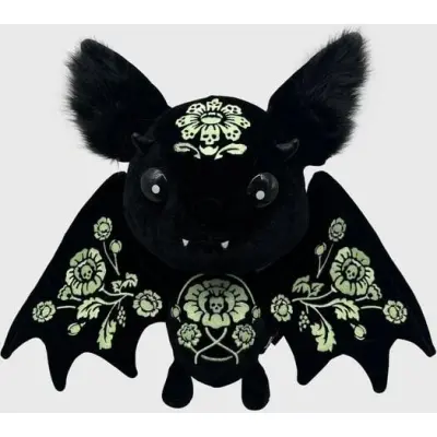 Killstar - Gothic Stoppad figur - kreeptures - vampyr: glöd blomma plysch (glöd i mörkret) - för None - svart/vit