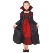 Mörkrets Grevinna – Branmaskeraddräkt Röd/Svart L