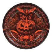Papperstallrikar Gothic Pumpa - 6-pack
