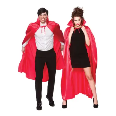 Röd Satin Cape Deluxe