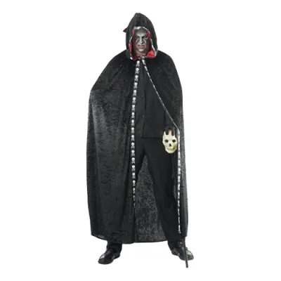 Sammetscape Svart med Dödskallar