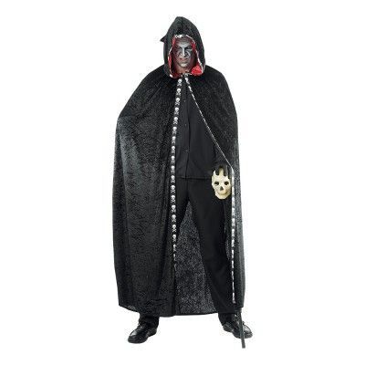 Sammetscape Svart med Dödskallar