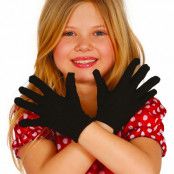 Svarta Handskar för Barn - One size