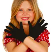 Svarta Handskar för Barn - One size