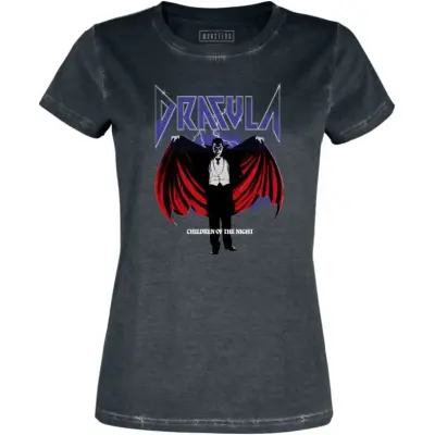 Universal Monsters T-shirt - Dracula - Nattens barn - XS 5XL - för Dam - svart