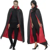 Vändbar Vampyrcape Svart&Röd - Onesize