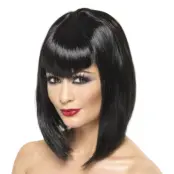 Vamp Svart Peruk - One size
