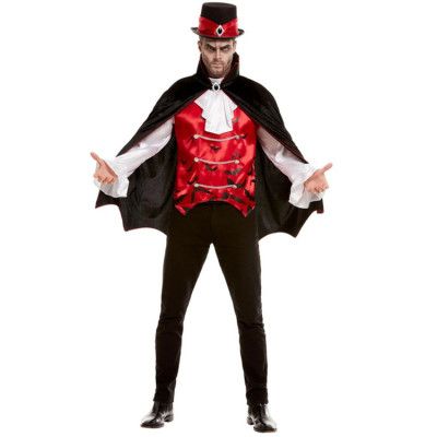 Vampyr Maskeraddräkt Herr Svart&Röd L