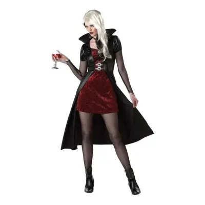 Vampyra Röd/Svart Maskeraddräkt - X-Large