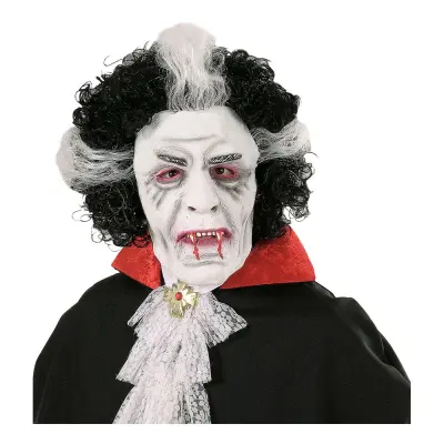 Vampyrmask med Peruk