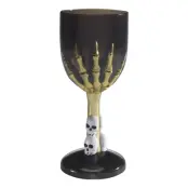 Vinglas med Skeletthand