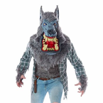 Varulv Ani-Motion Mask Maskeraddräkt - Large/X-Large