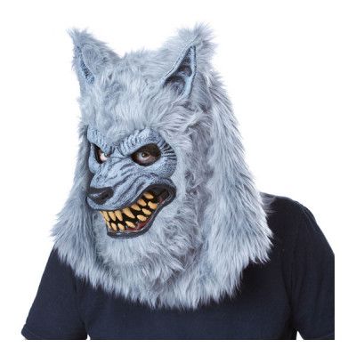 Varulv Grå Ani-Motion Mask - One size