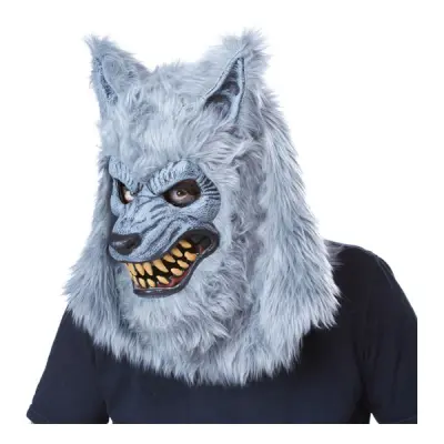 Varulv Grå Ani-Motion Mask - One size