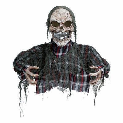 Animerad Zombie Halvkropp med Ljud & Ljus Prop