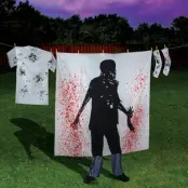 Blodig Zombie Siluett