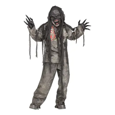 Brännskadad Zombie Barn Maskeraddräkt - Medium
