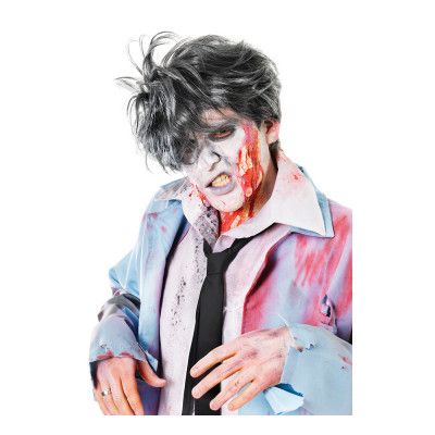 Grå Zombie Peruk