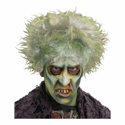 Grön/Grå Zombie Peruk - One size