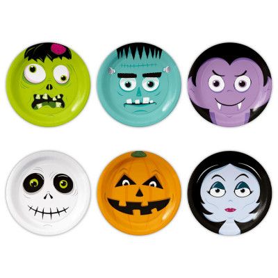 Halloween Monster Pappersassiette 18cm 6-pack